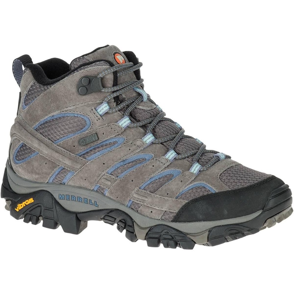 Merrell Women's Moab 2 Mid Waterproof Hiking Boots Granite Size 10 NWB No Lid